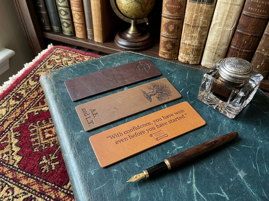 Personalized Leather Bookmark