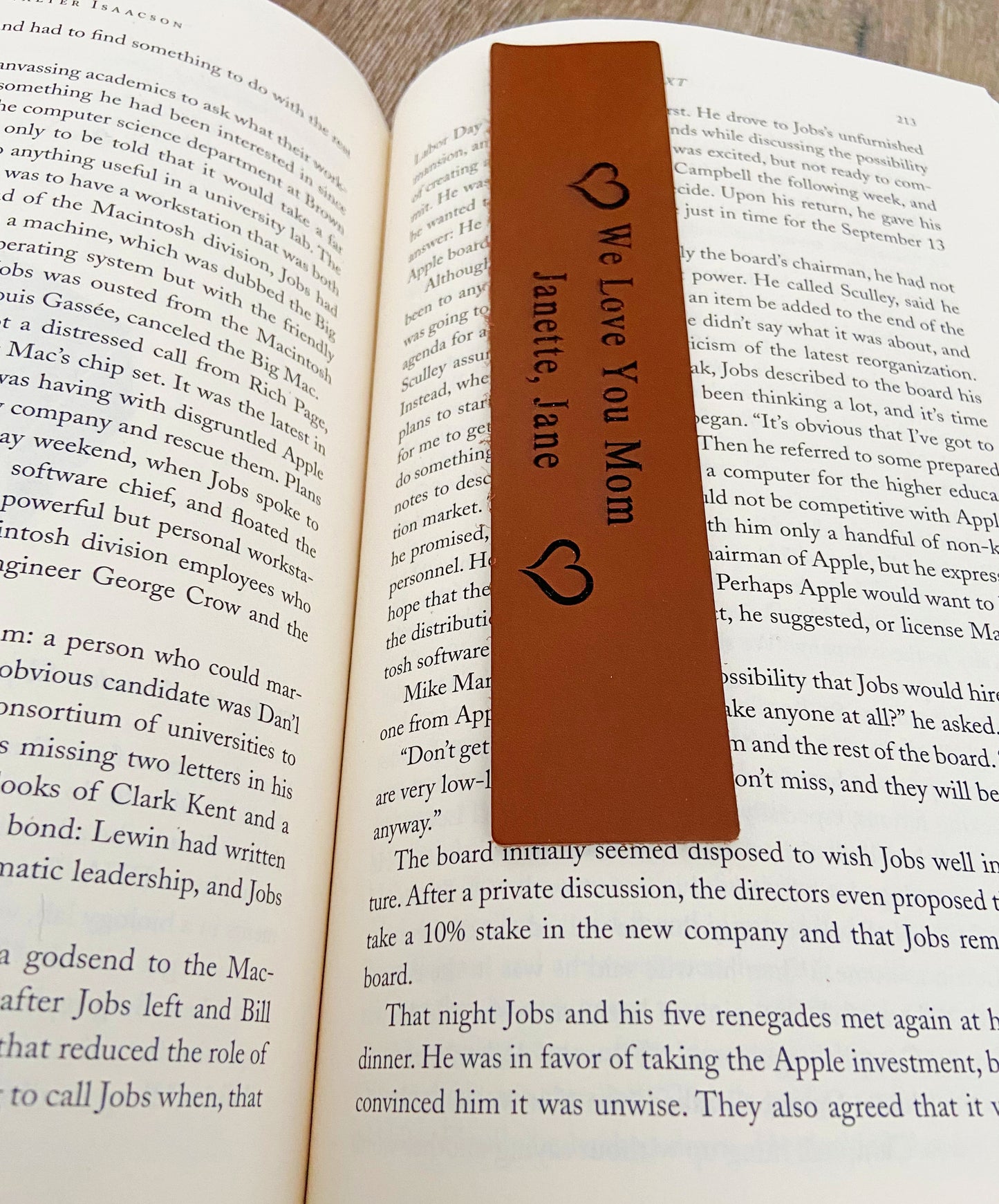 Personalized Leather Bookmark