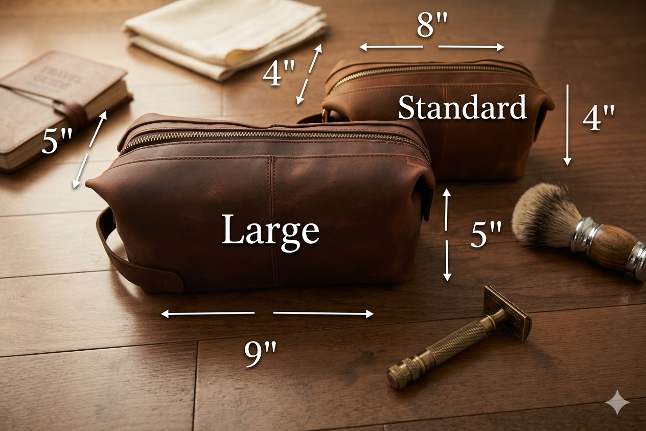 Personalized Leather Travel Bag & Kit