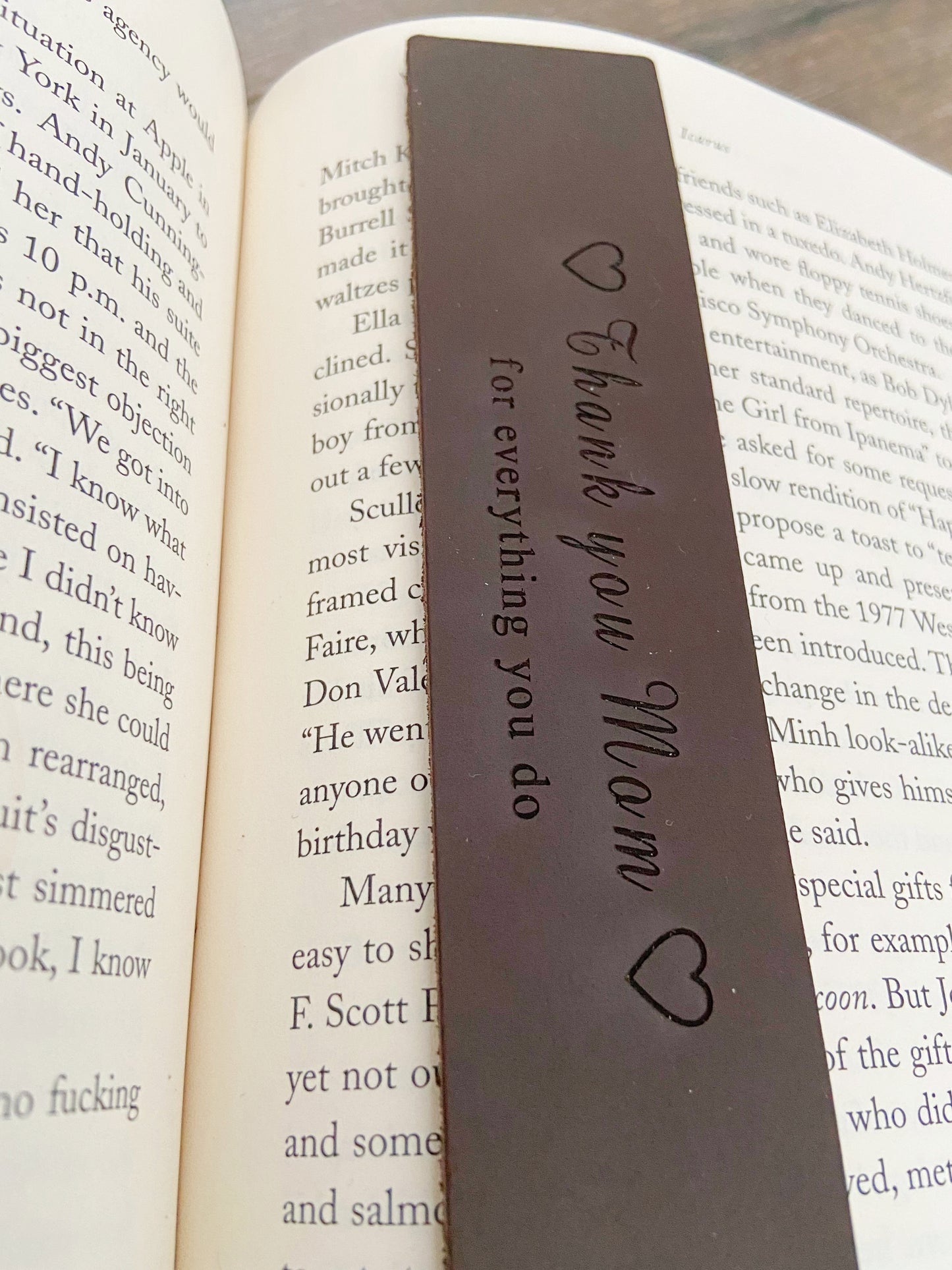 Personalized Leather Bookmark