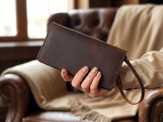 Personalized Leather Wallet for Women
