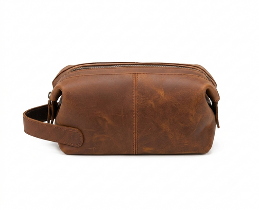 Personalized Leather Travel Bag & Kit