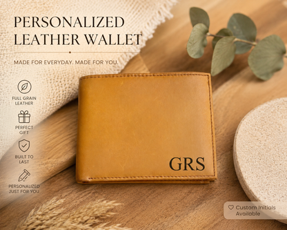 Personalized Leather Wallet for Men