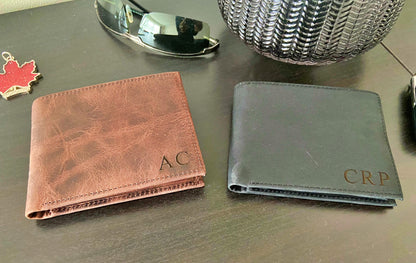 Personalized Leather 2ID FLAP Wallet for Men