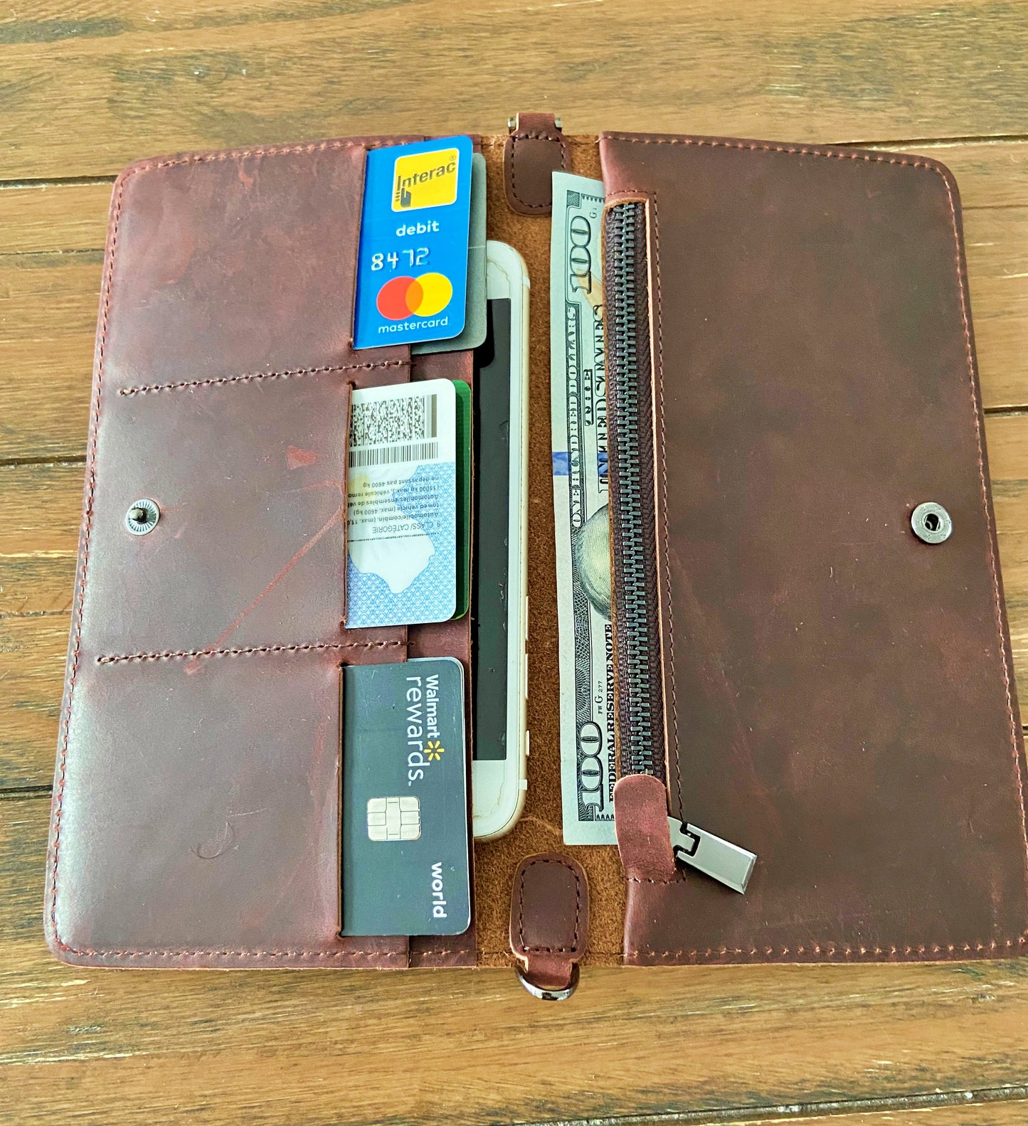 Personalized Leather Wallet for Women